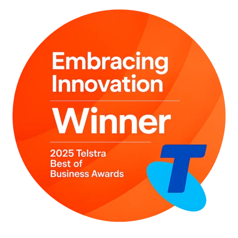 Clinrol industry award, Telstra Best of Business Awards 2025 — Embracing Innovation